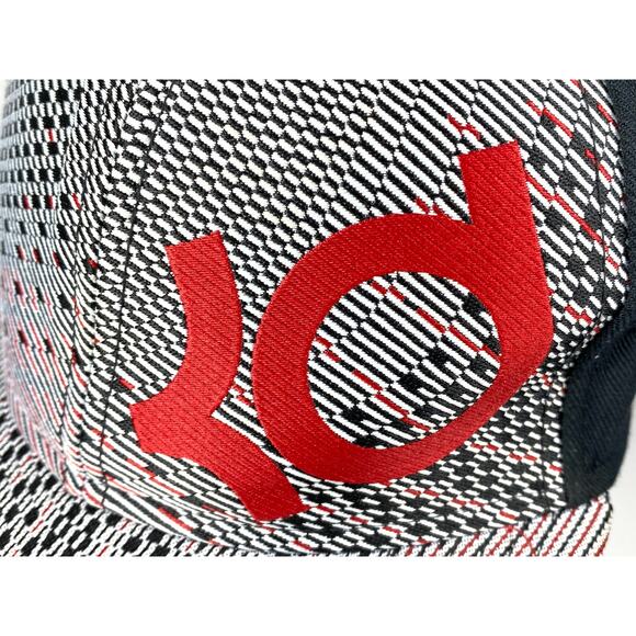 Nike True Kevin Durant KD Hat Snapback Cap Black Gray Red NBA Hoops Retro OSFA - Picture 2 of 9